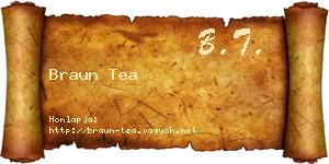 Braun Tea névjegykártya